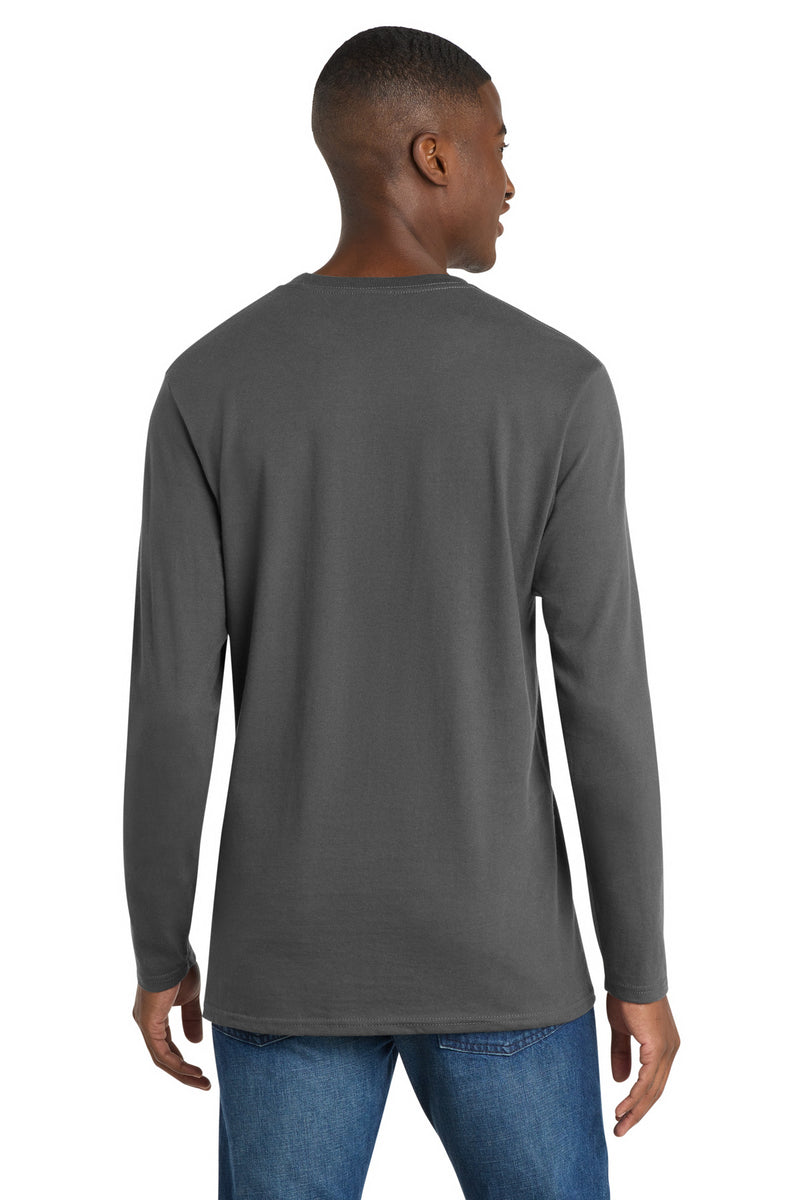 Port & Co Long Sleeve Bouncer Tee - Coal Grey