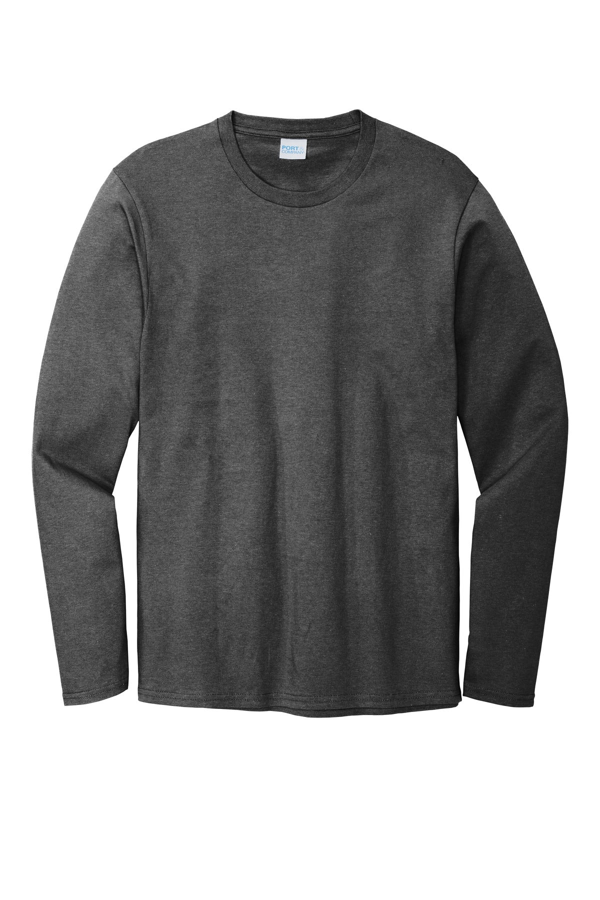 Port & Co Long Sleeve Bouncer Tee - Dark Heather Grey