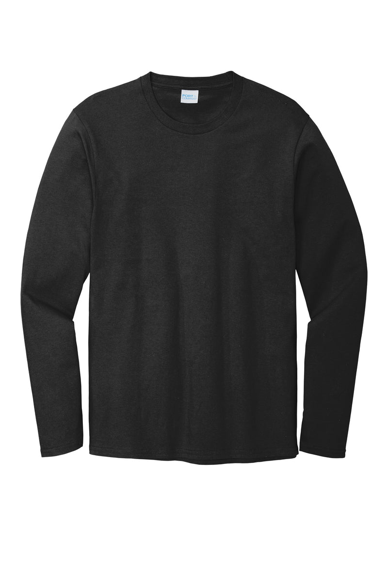 Port & Co Long Sleeve Bouncer Tee - Deep Black