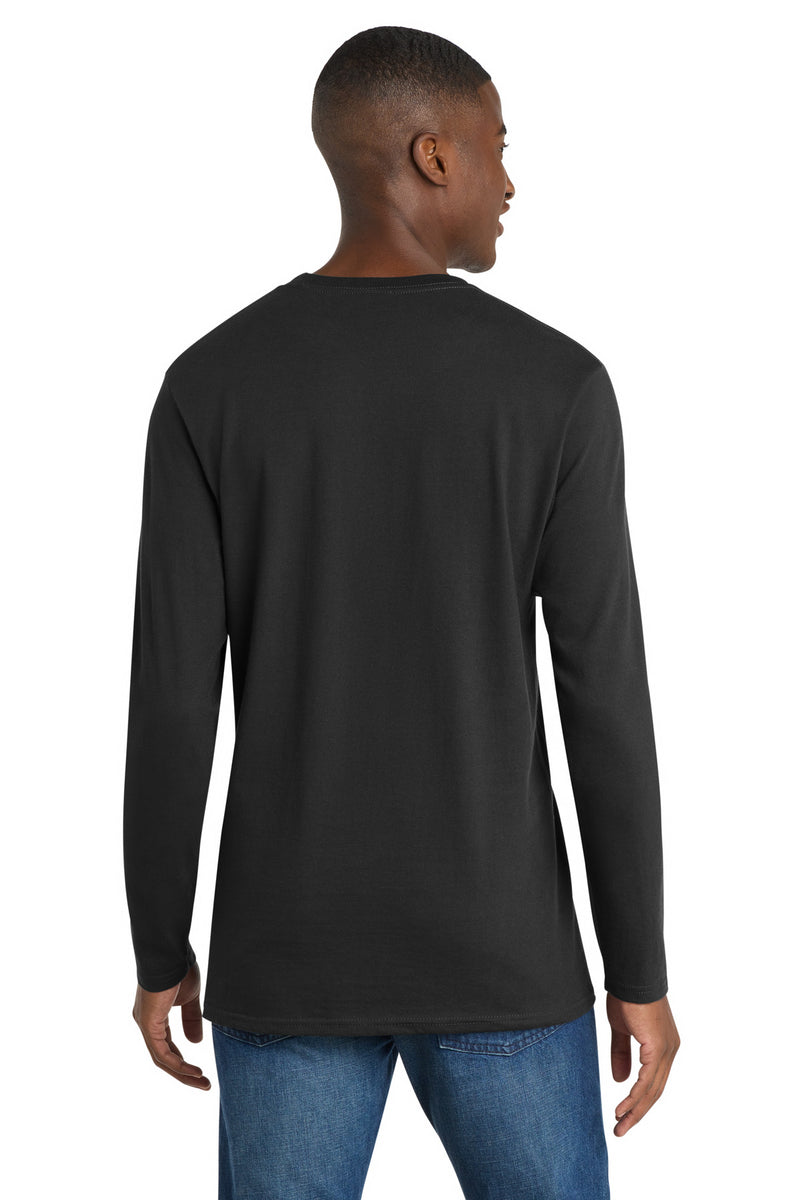 Port & Co Long Sleeve Bouncer Tee - Deep Black