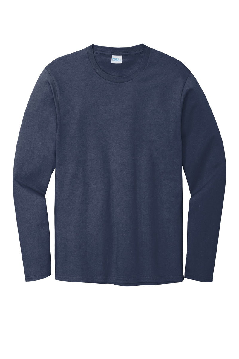 Port & Co Long Sleeve Bouncer Tee - Navy Blue