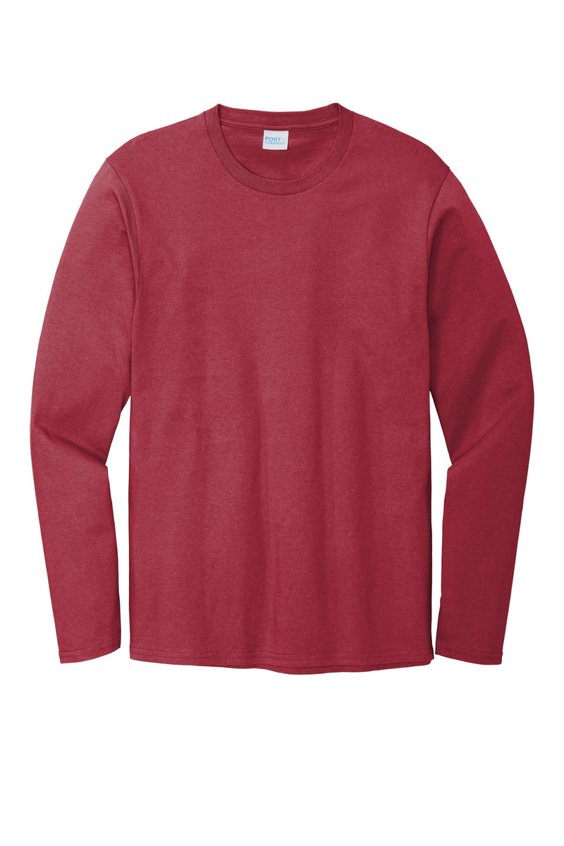 Port & Co Long Sleeve Bouncer Tee - Rich Red