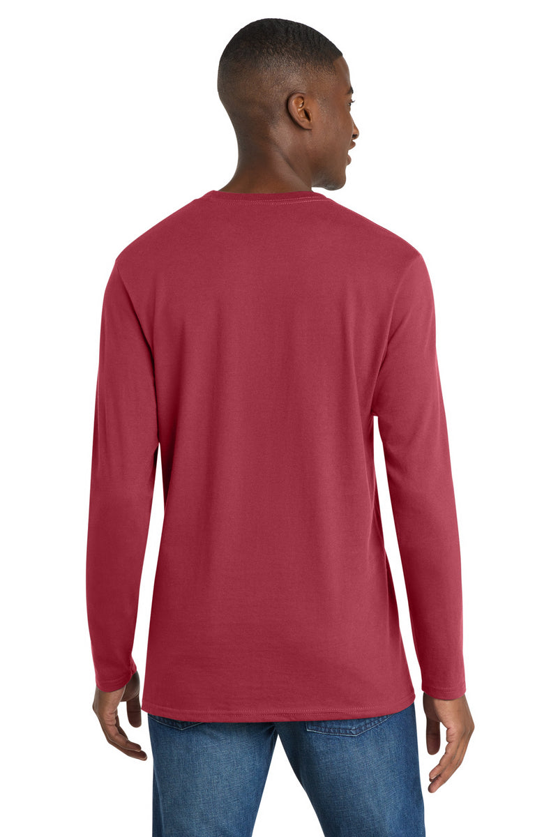 Port & Co Long Sleeve Bouncer Tee - Rich Red