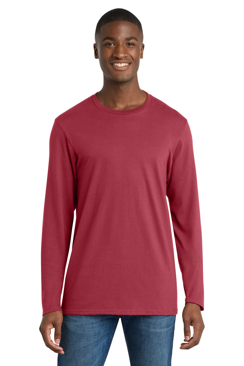 Port & Co Long Sleeve Bouncer Tee - Rich Red