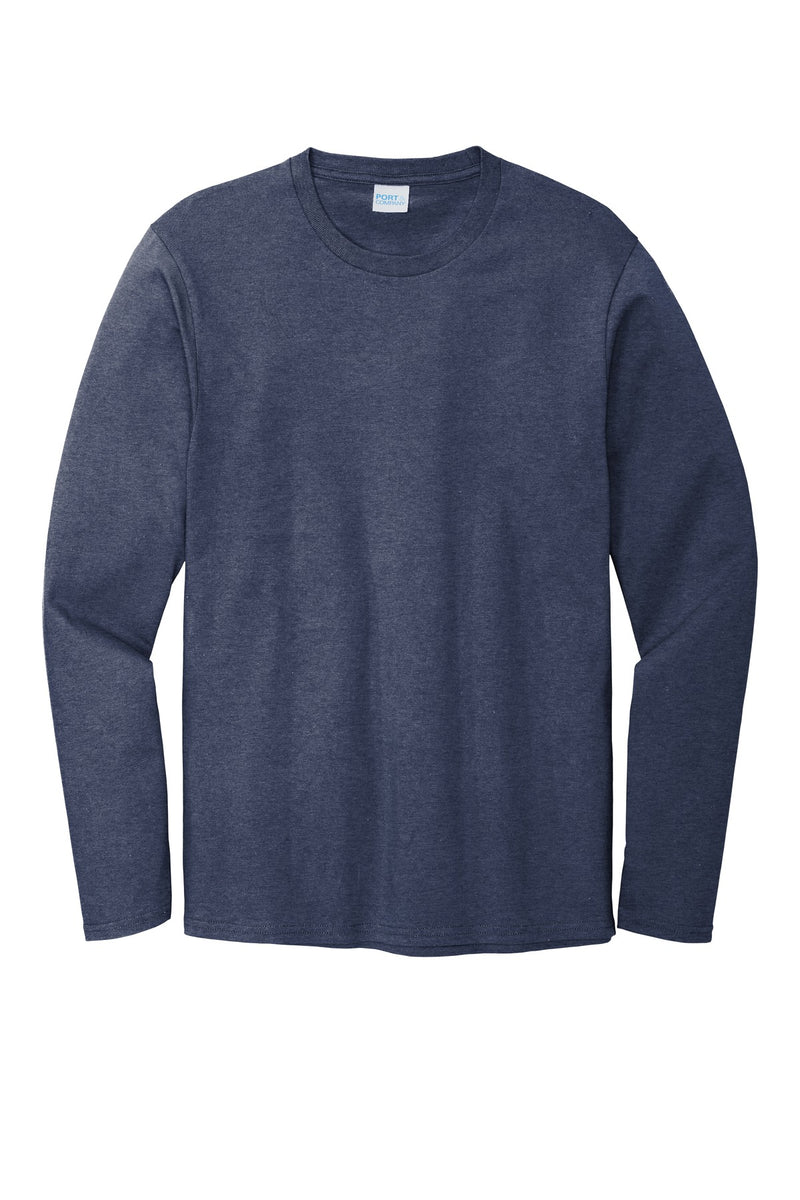 Port & Co Long Sleeve Bouncer Tee - Team Navy Heather