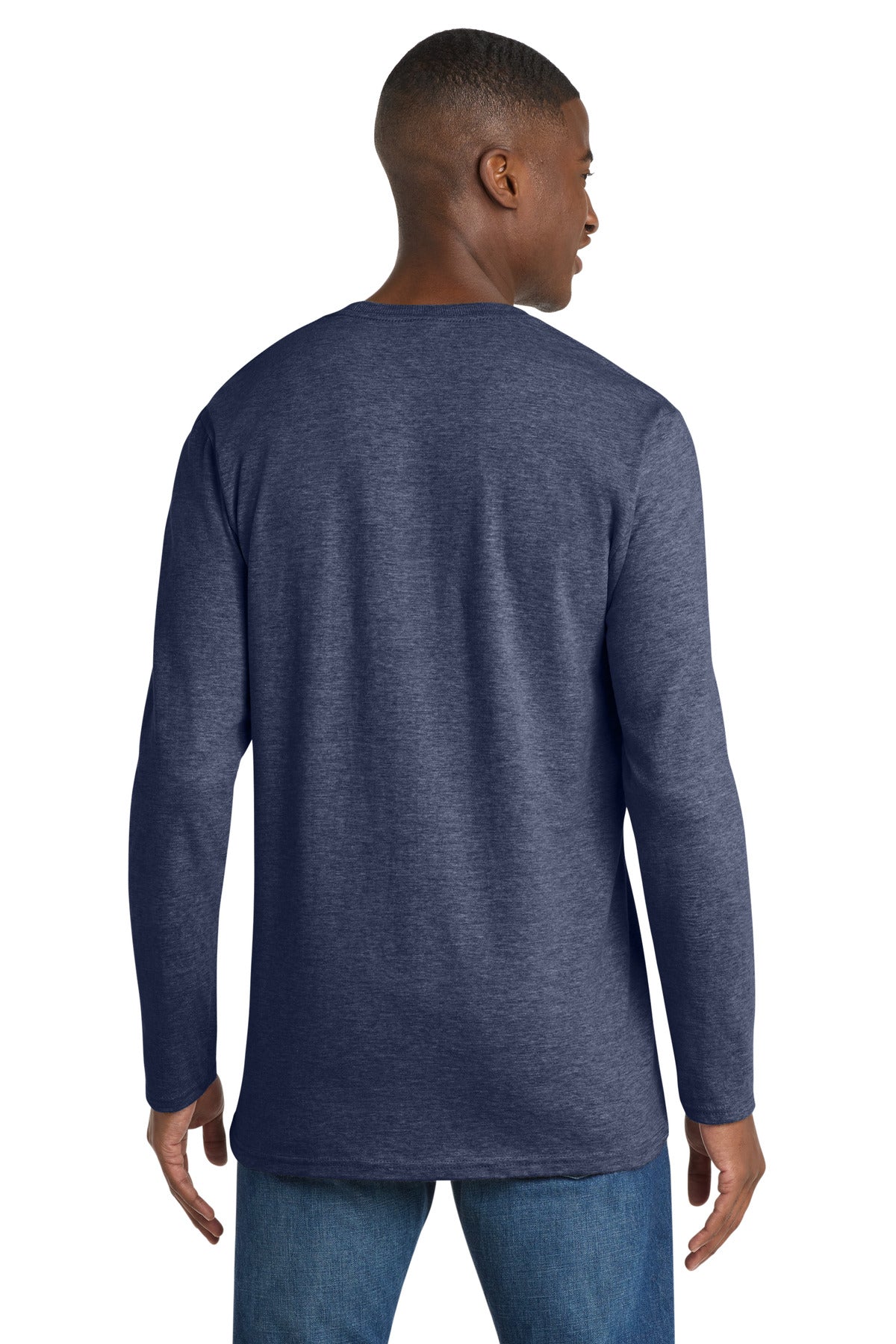 Port & Co Long Sleeve Bouncer Tee - Team Navy Heather