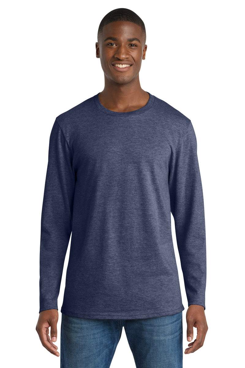 Port & Co Long Sleeve Bouncer Tee - Team Navy Heather