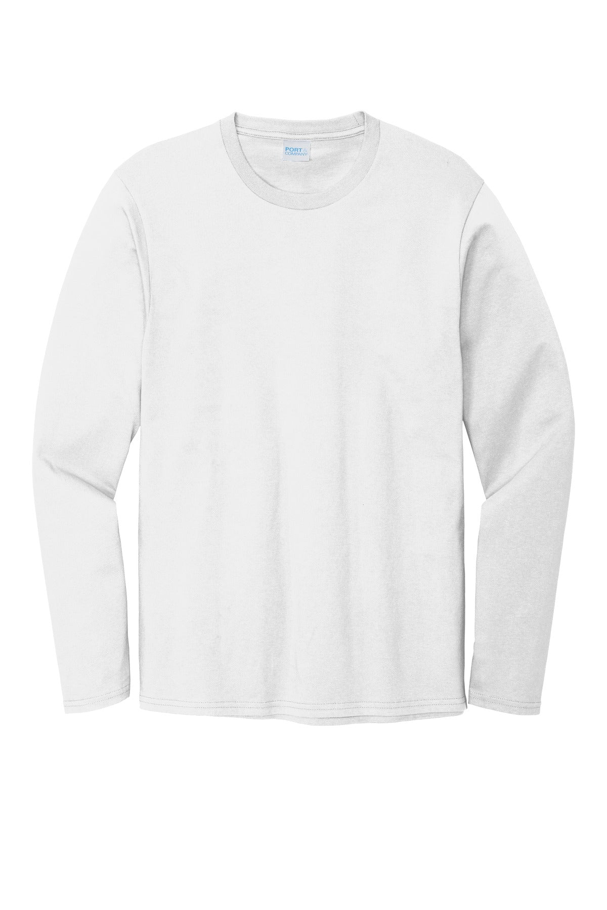 Port & Co Long Sleeve Bouncer Tee - White
