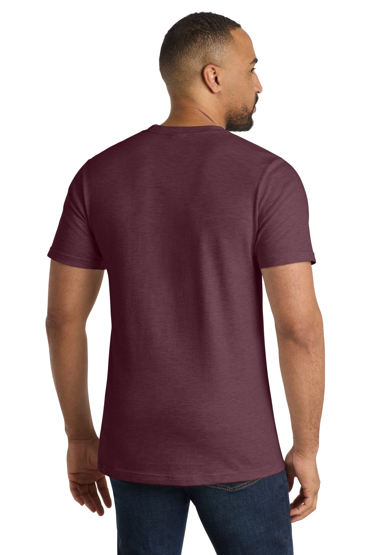 Port & Co Bouncer Tee - Heather Athletic Maroon