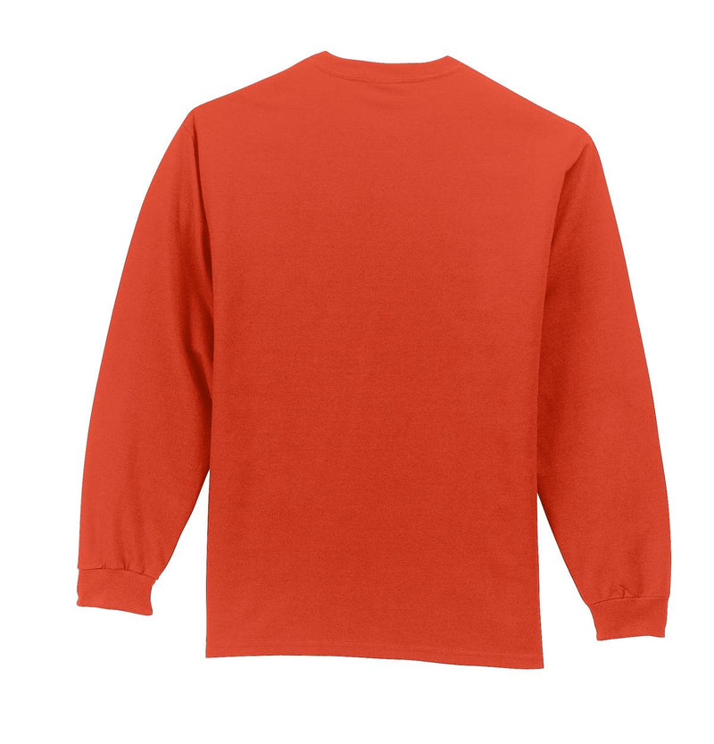 Port & Co Long Sleeve Essential Pocket Tee - Orange