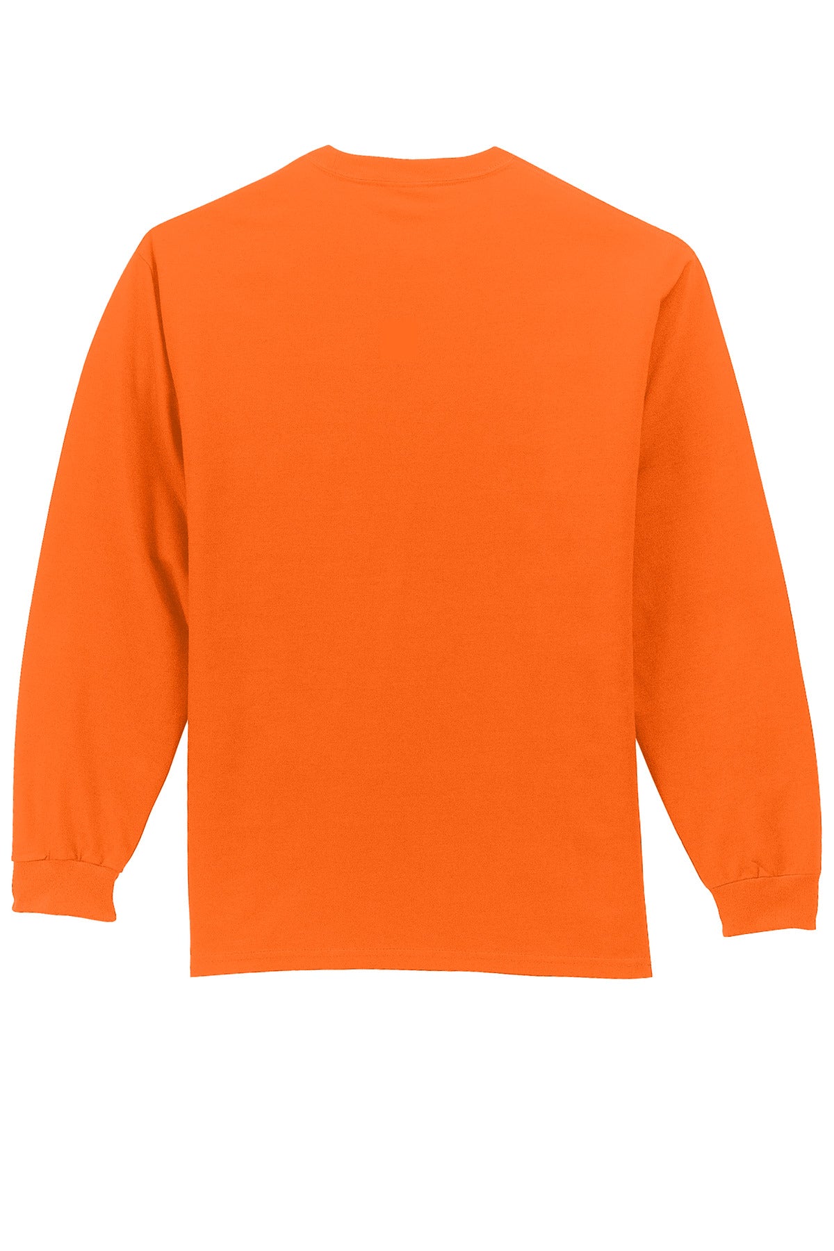 Port & Co Long Sleeve Essential Pocket Tee - S. Orange