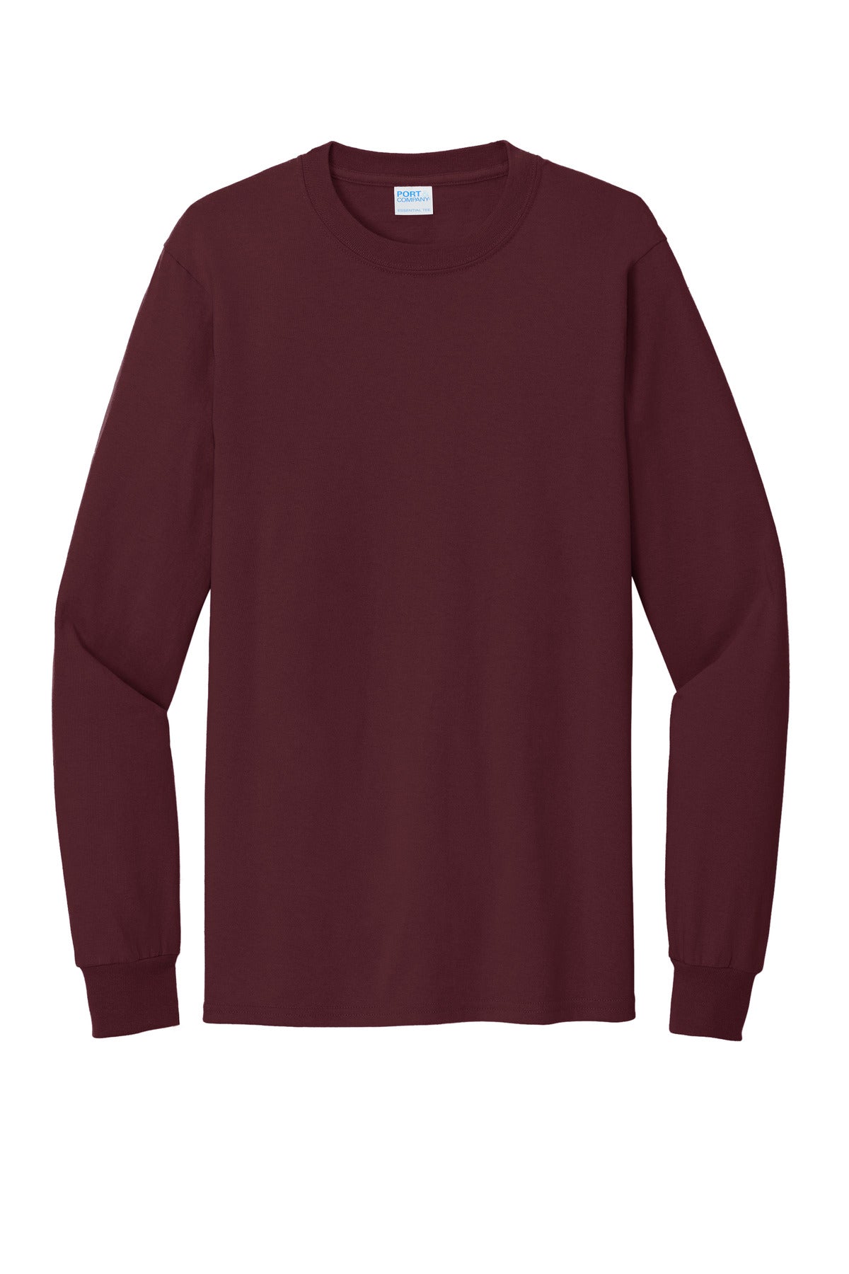 Port & Co Tall Long Sleeve Essential Tee - Athletic Maroon