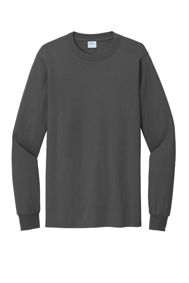 Port & Co Tall Long Sleeve Essential Tee - Charcoal