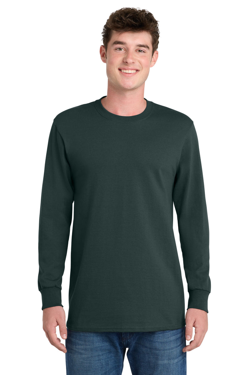 Port & Co Tall Long Sleeve Essential Tee - Dark Green