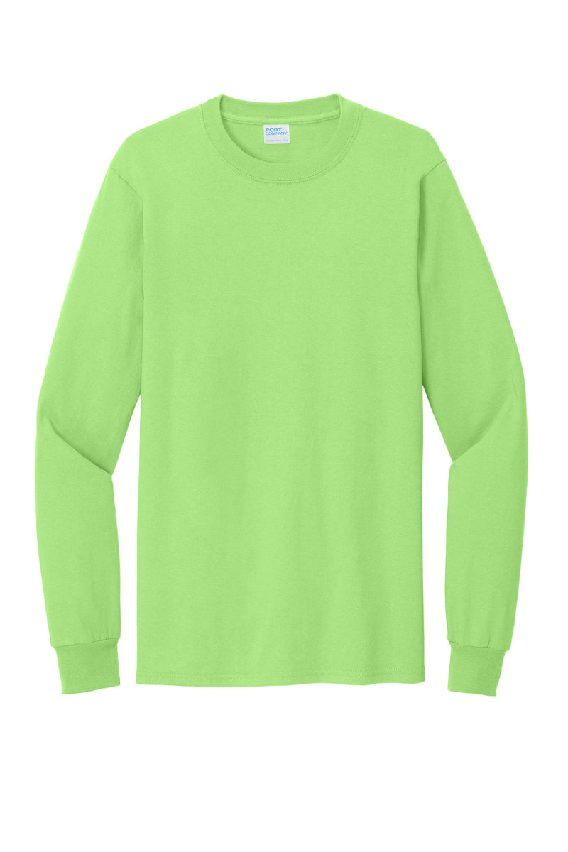 Port & Co Tall Long Sleeve Essential Tee - Lime