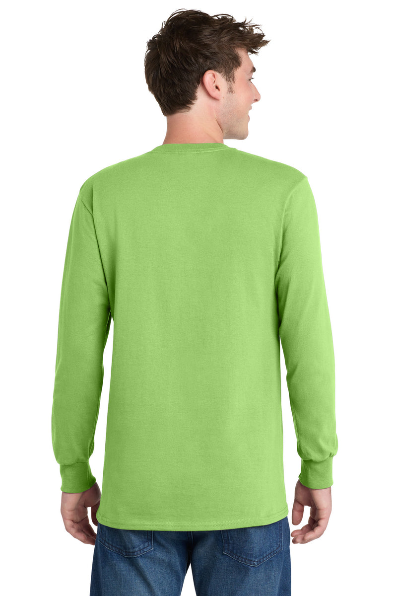 Port & Co Tall Long Sleeve Essential Tee - Lime