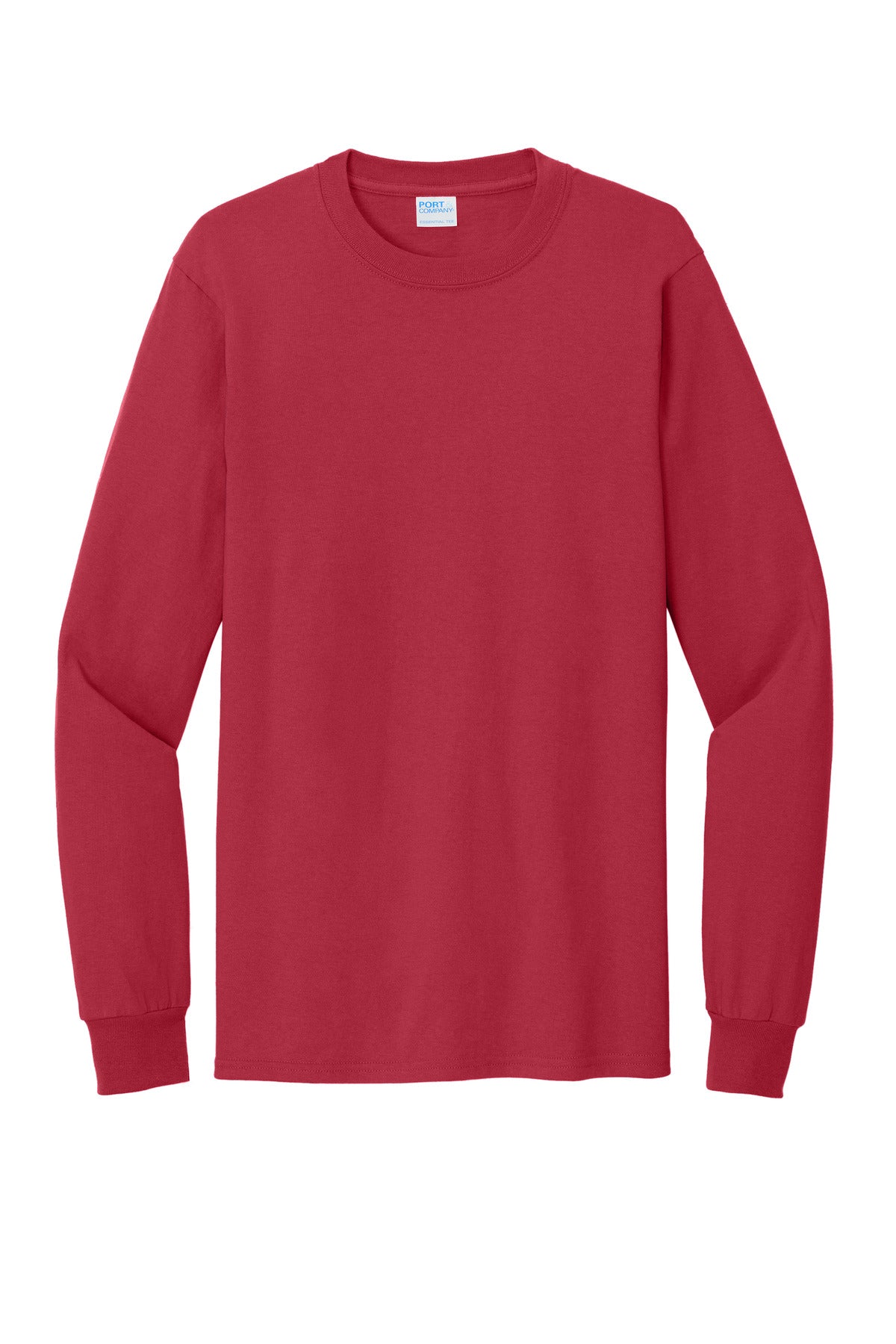 Port & Co Tall Long Sleeve Essential Tee - Red