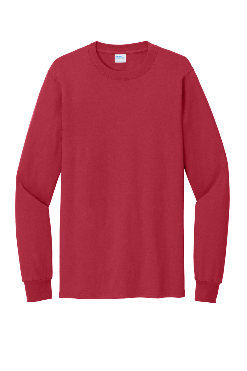 Port & Co Tall Long Sleeve Essential Tee - Red