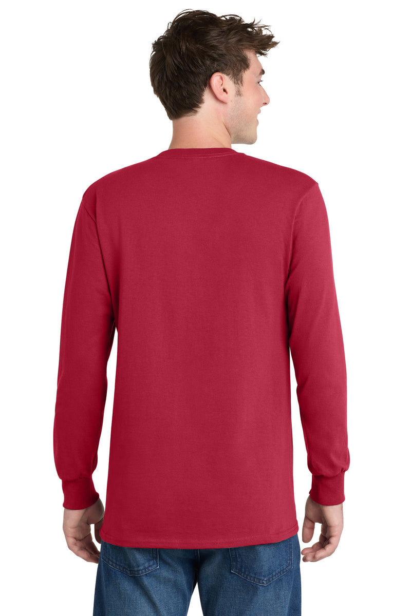 Port & Co Tall Long Sleeve Essential Tee - Red