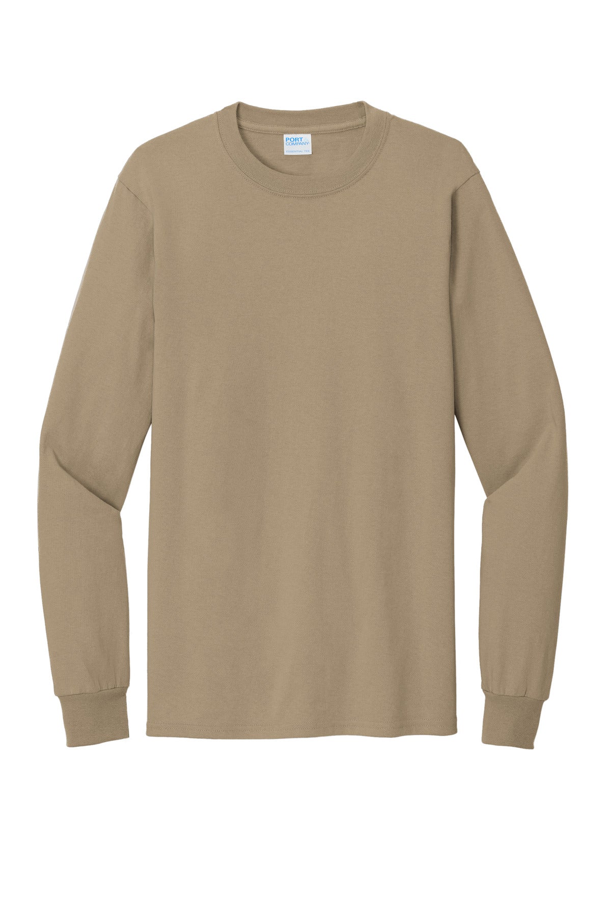Port & Co Tall Long Sleeve Essential Tee - Sand