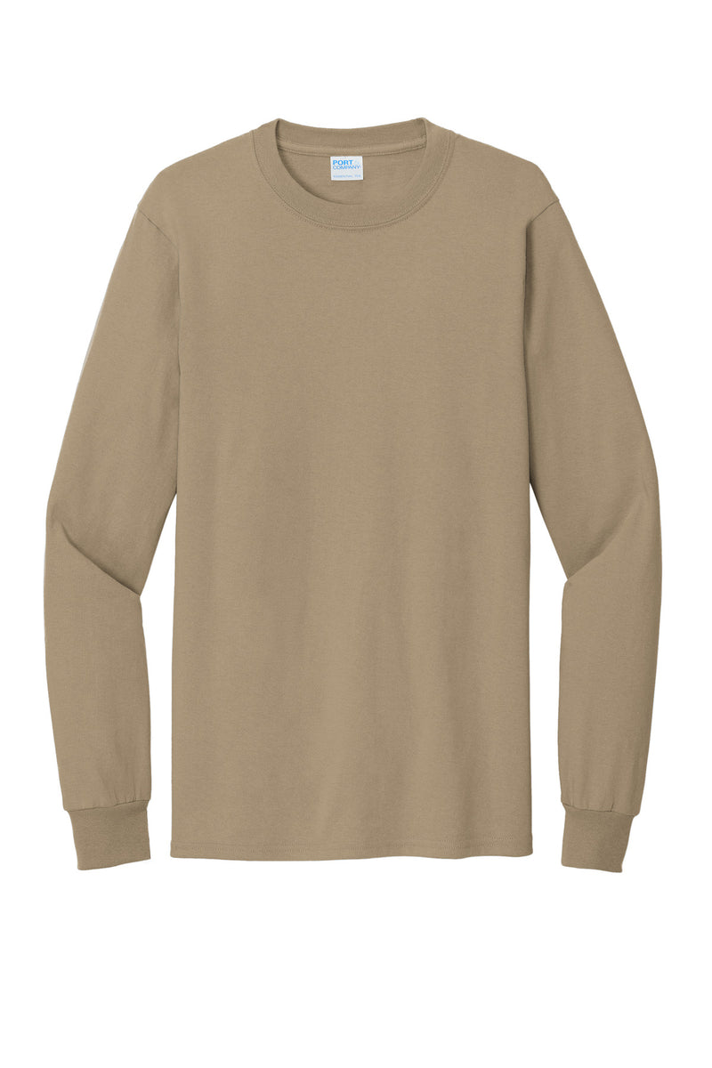 Port & Co Tall Long Sleeve Essential Tee - Sand