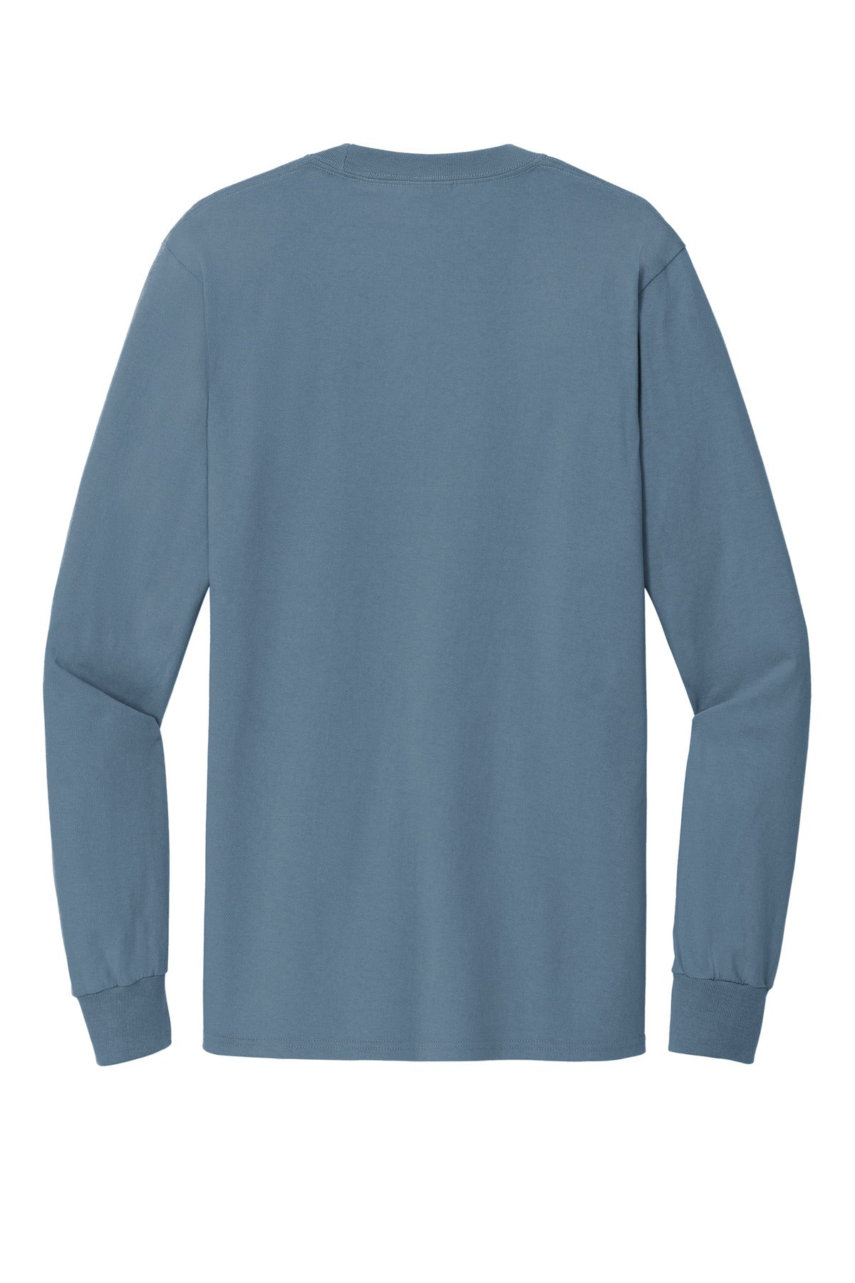 Port & Co Tall Long Sleeve Essential Tee - Stonewashed Blue