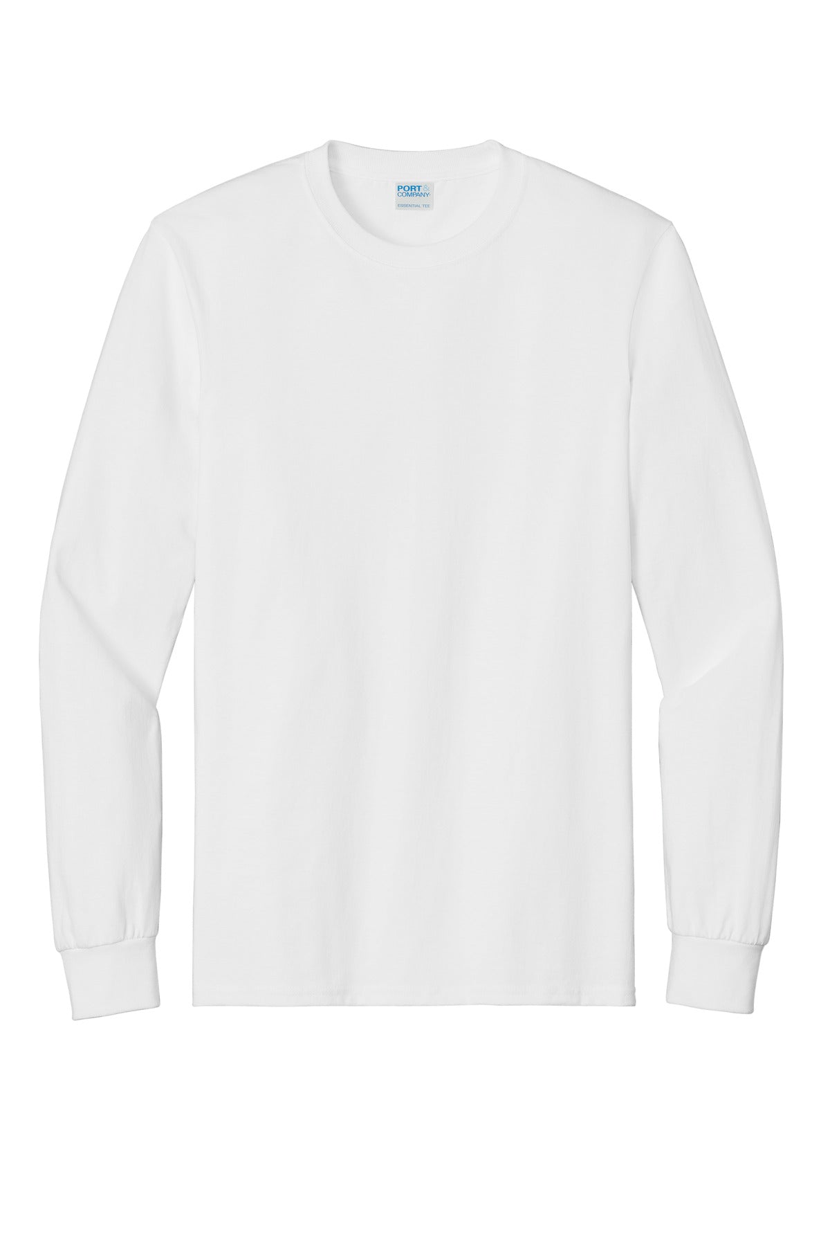 Port & Co Tall Long Sleeve Essential Tee - White