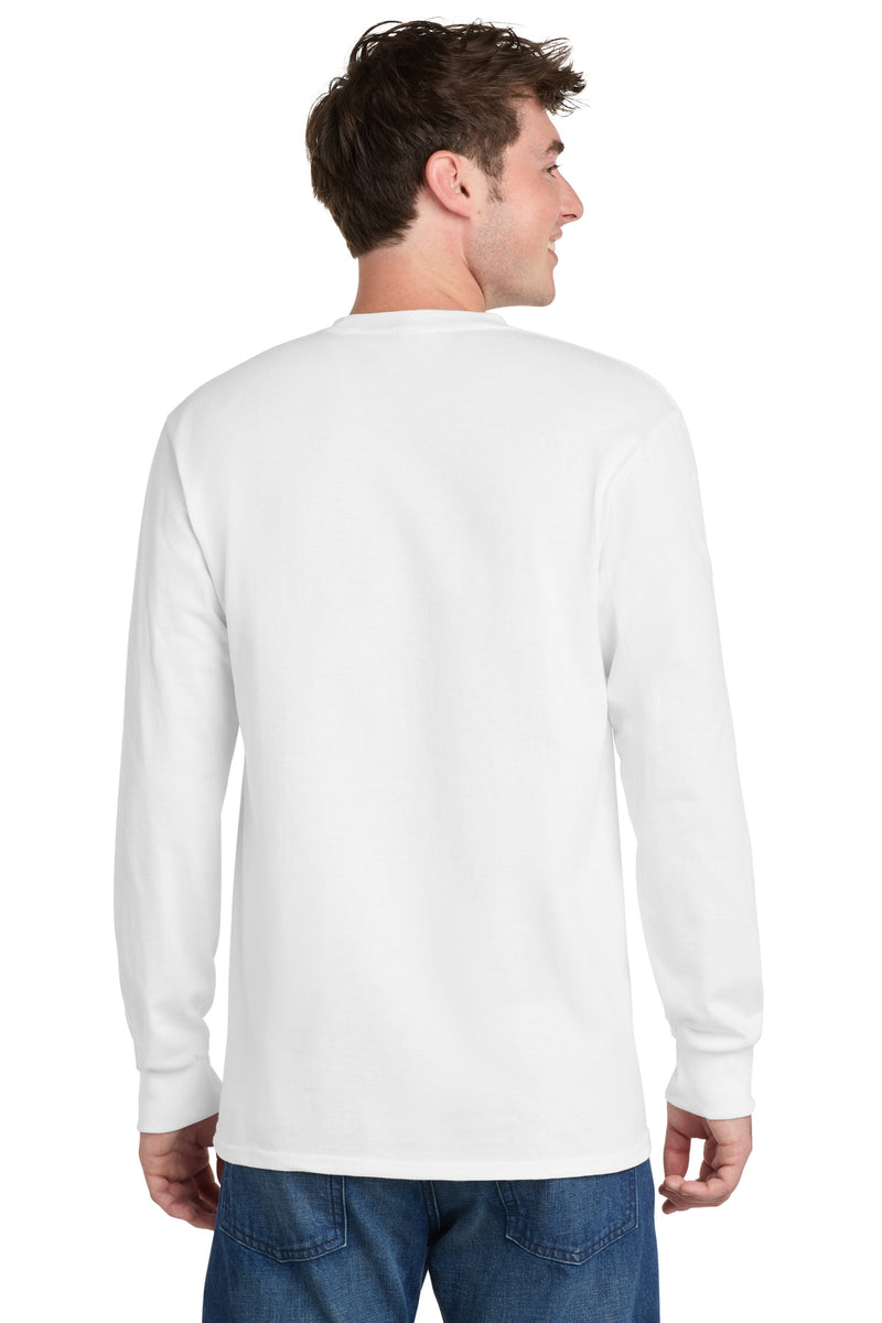 Port & Co Tall Long Sleeve Essential Tee - White
