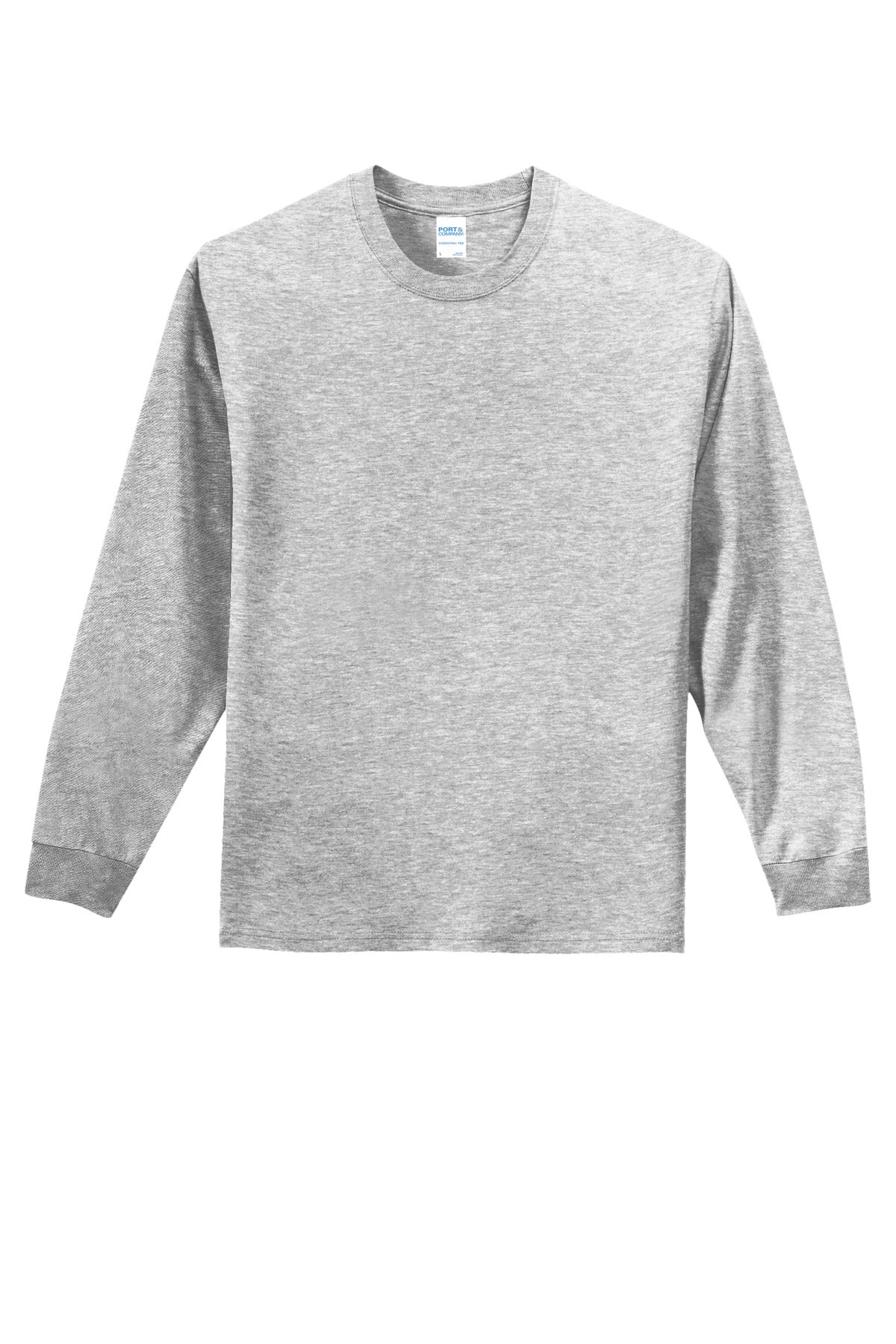 Port & Co Long Sleeve Essential Tee - Ash