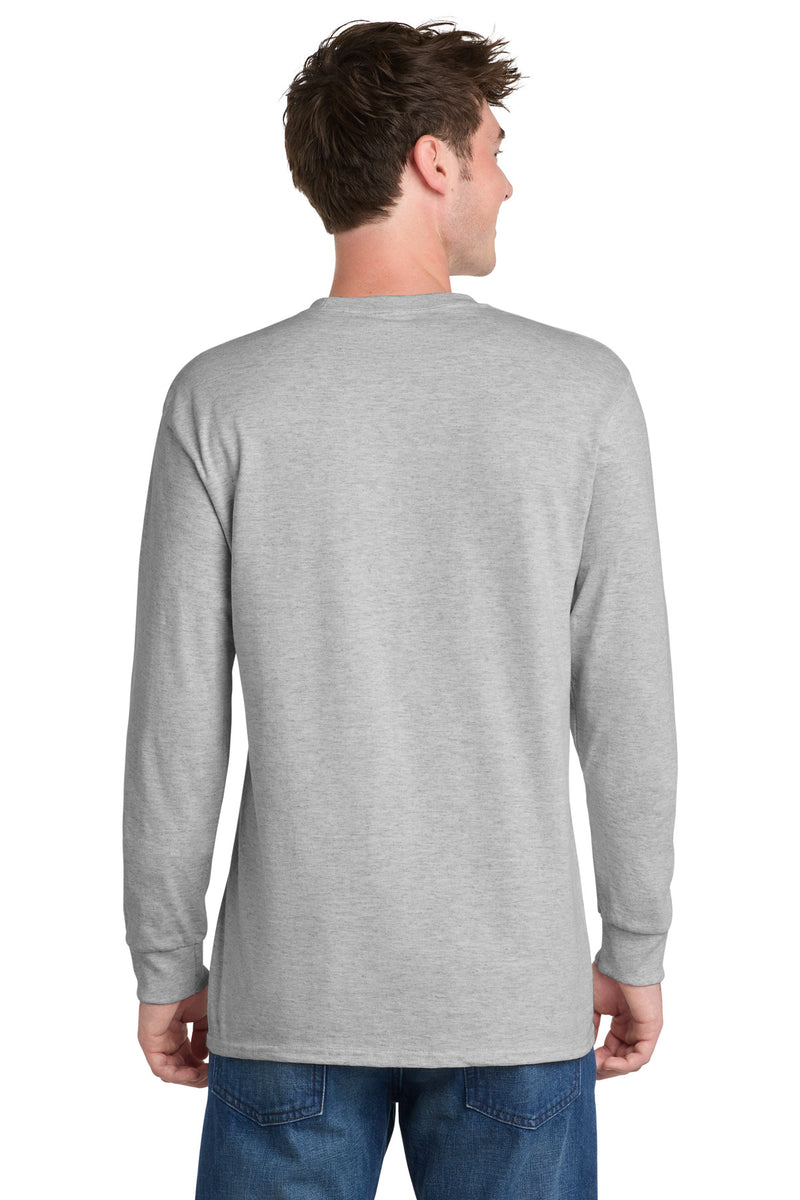 Port & Co Long Sleeve Essential Tee - Ash