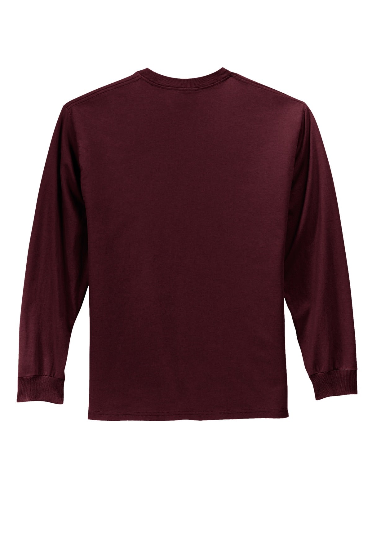 Port & Co Long Sleeve Essential Tee - Athletic Maroon