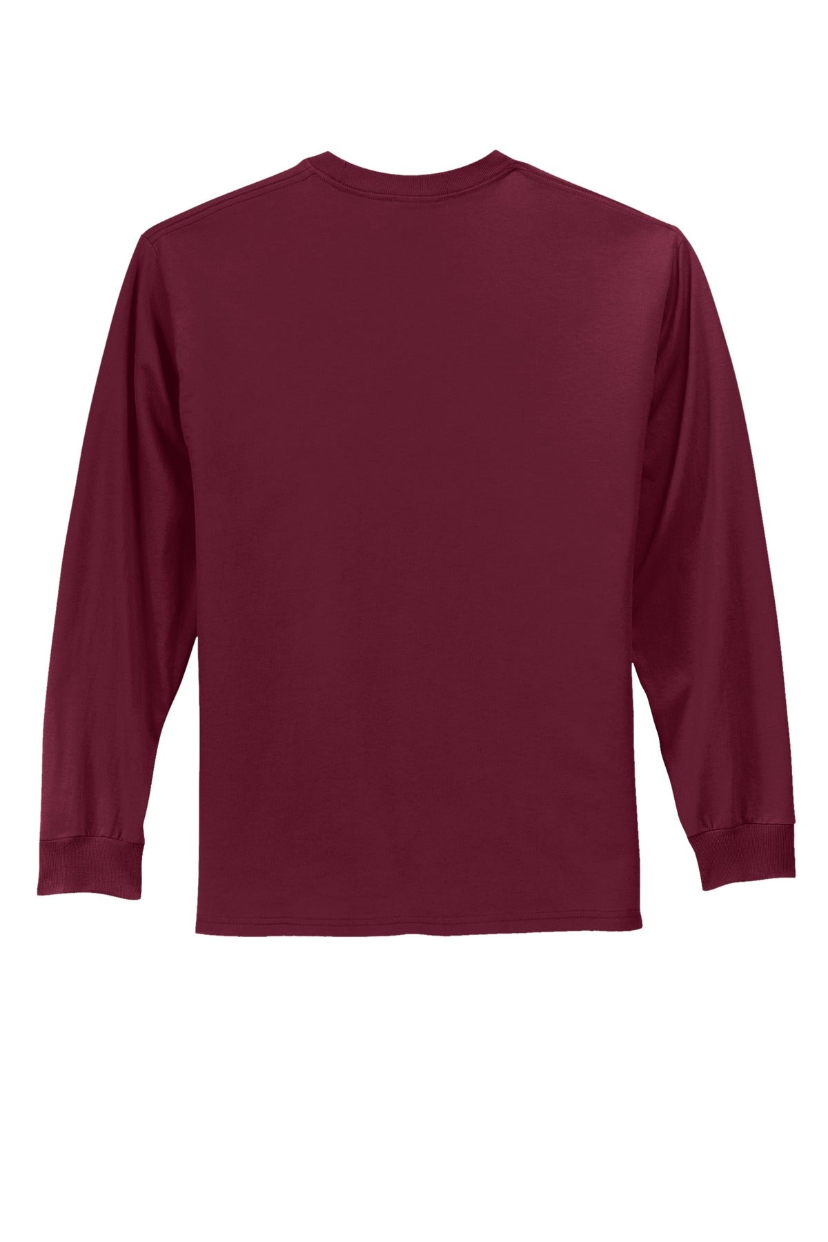 Port & Co Long Sleeve Essential Tee - Cardinal