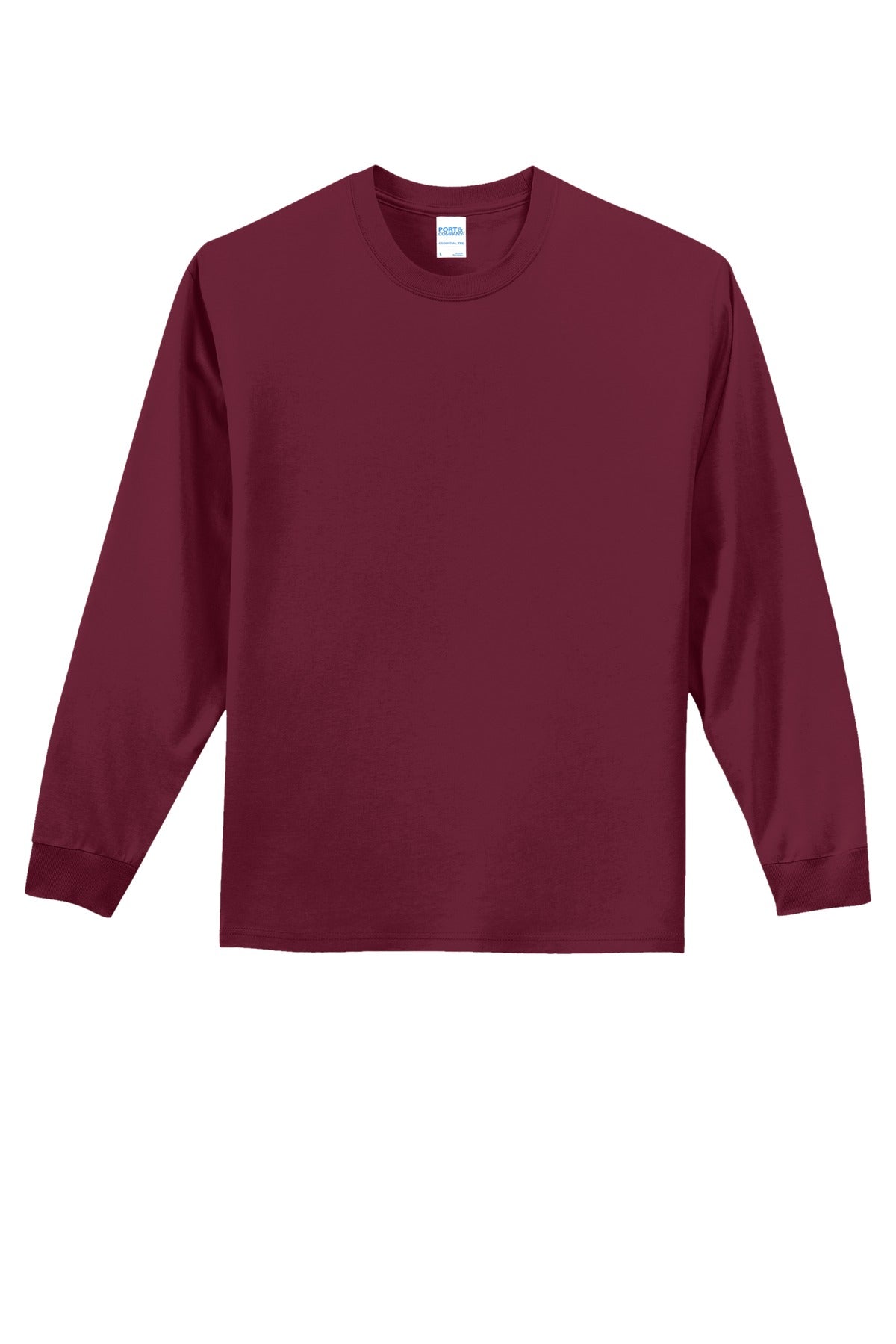 Port & Co Long Sleeve Essential Tee - Cardinal