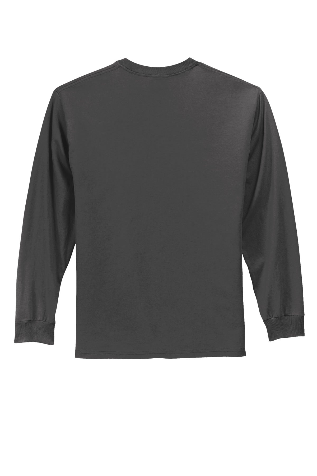 Port & Co Long Sleeve Essential Tee - Charcoal