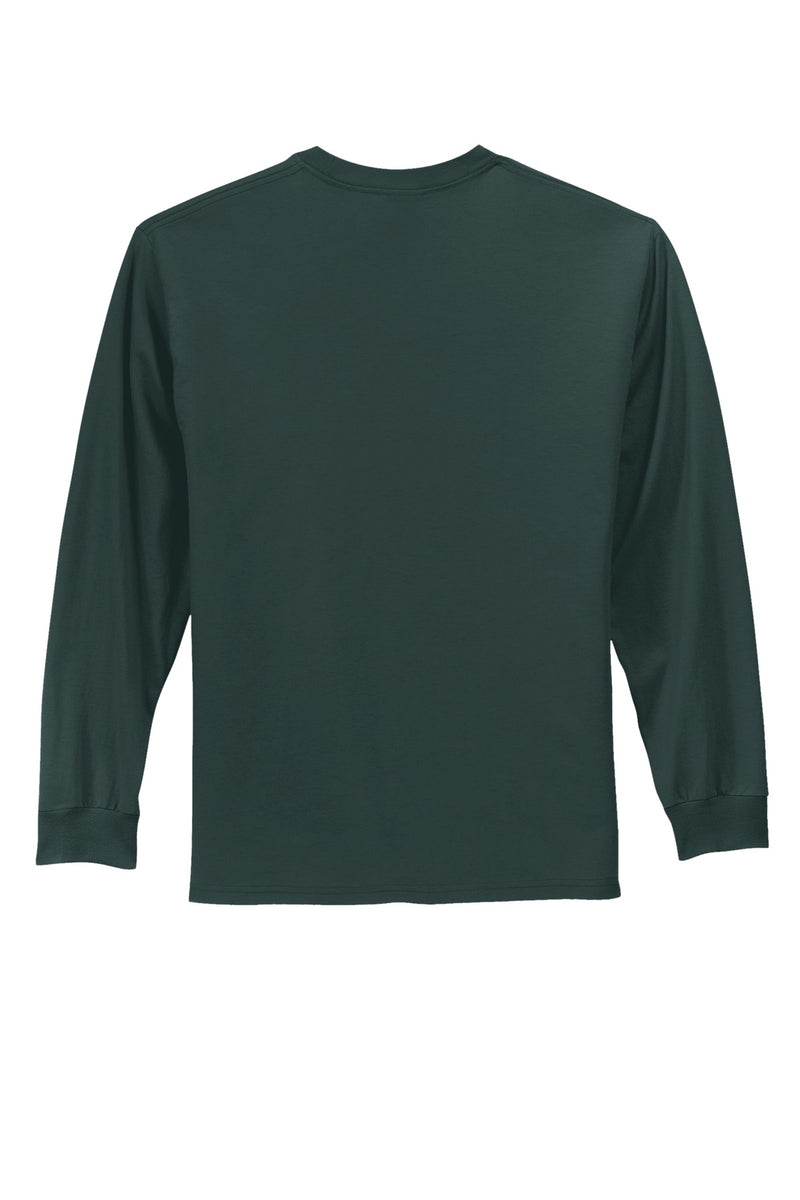 Port & Co Long Sleeve Essential Tee - Dark Green