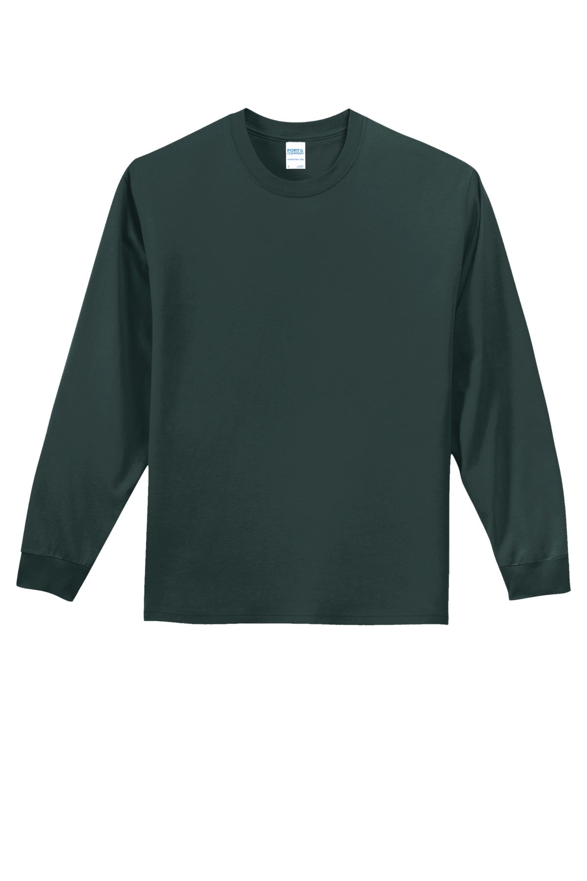 Port & Co Long Sleeve Essential Tee - Dark Green