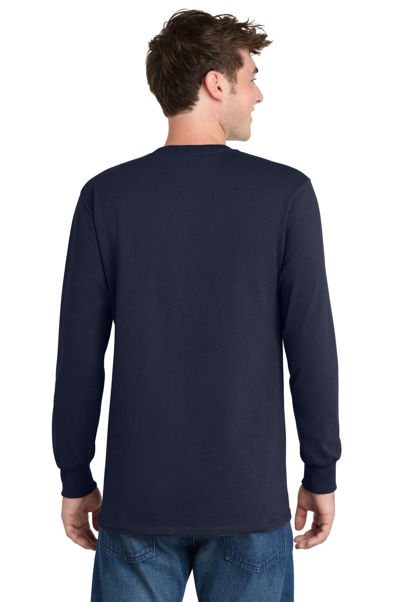 Port & Co Long Sleeve Essential Tee - Deep Navy