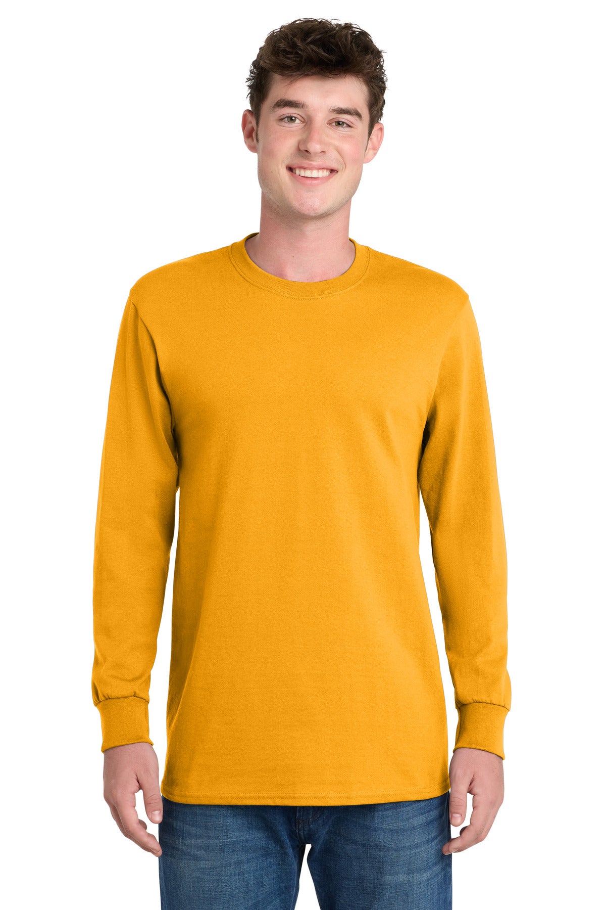 Port & Co Long Sleeve Essential Tee - Gold