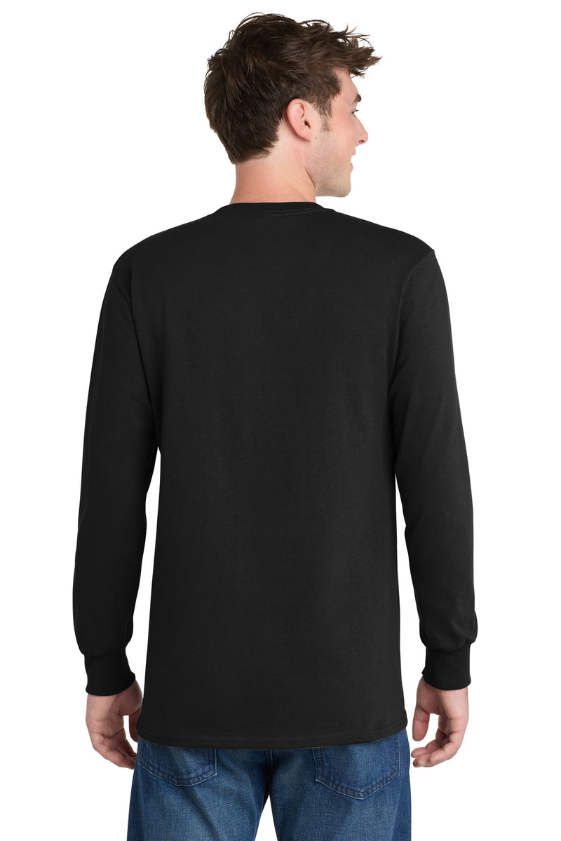 Port & Co Long Sleeve Essential Tee - Jet Black