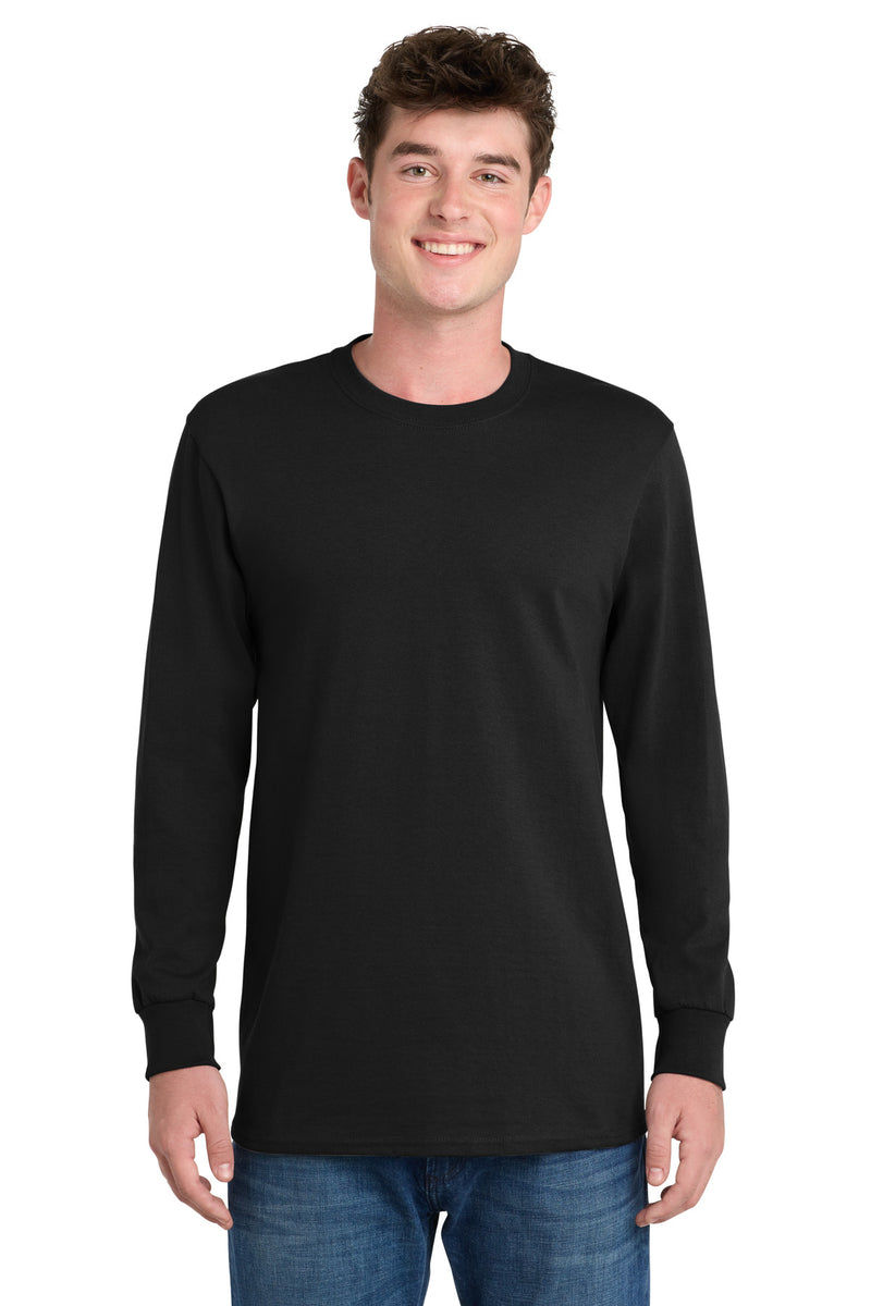 Port & Co Long Sleeve Essential Tee - Jet Black