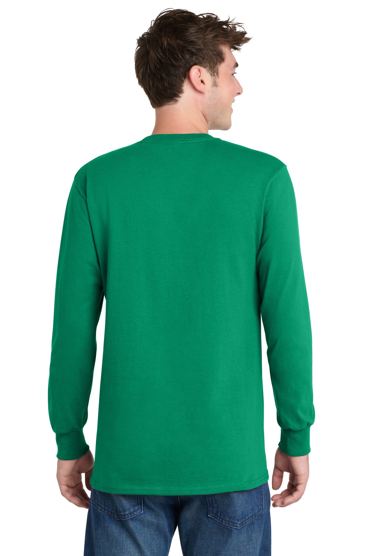 Port & Co Long Sleeve Essential Tee - Kelly