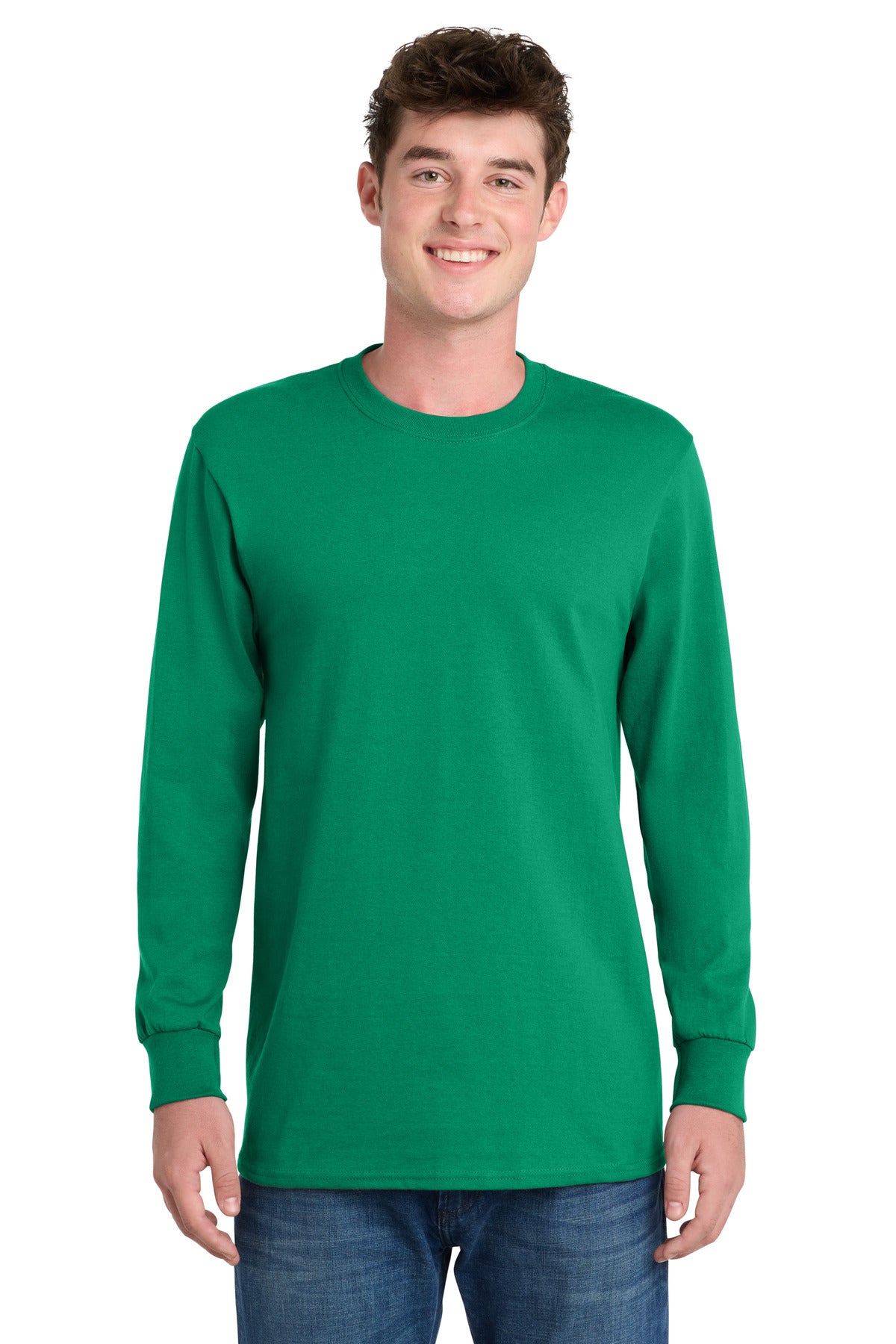 Port & Co Long Sleeve Essential Tee - Kelly
