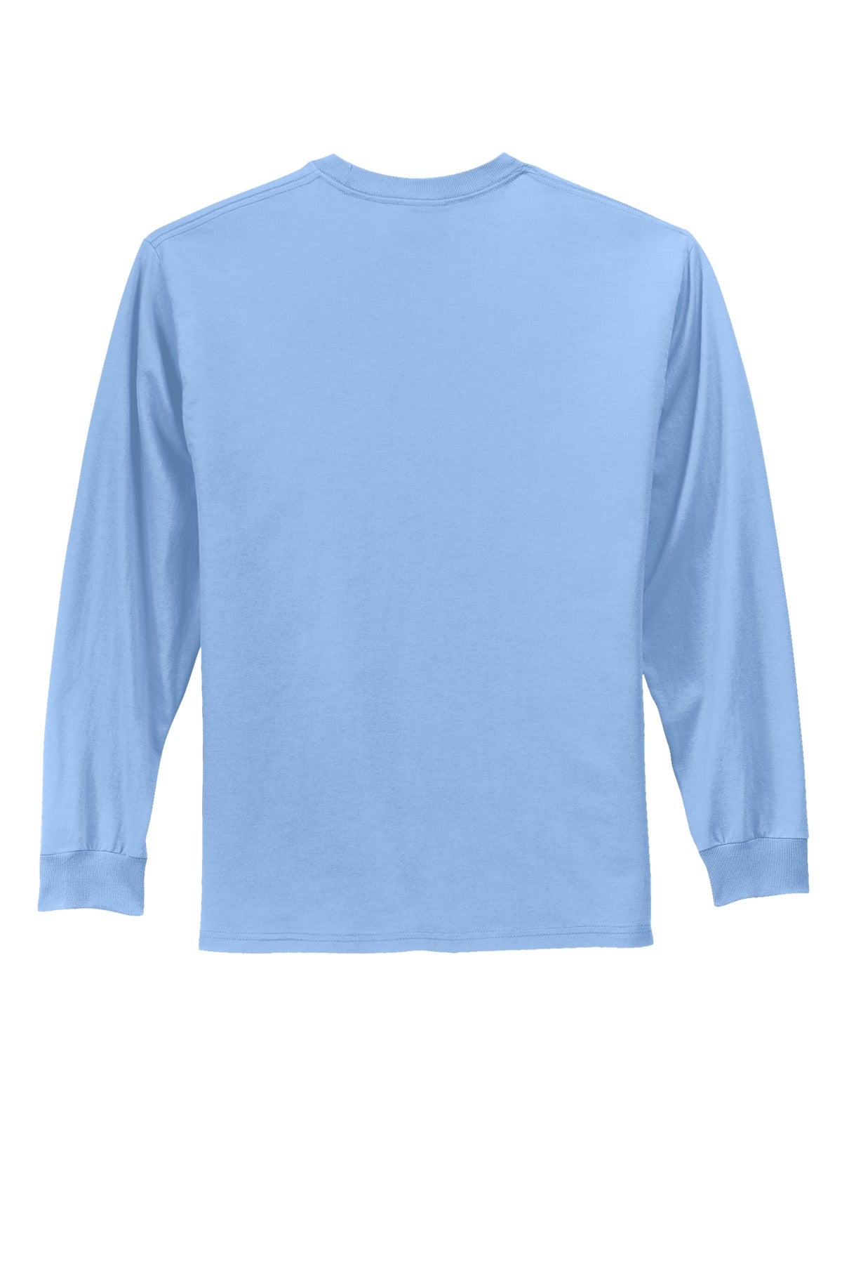 Port & Co Long Sleeve Essential Tee - Light Blue