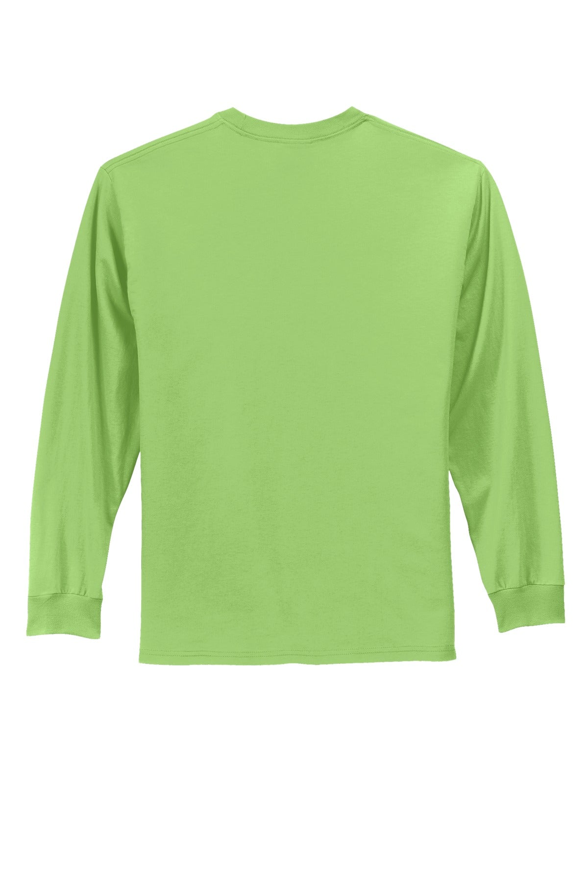Port & Co Long Sleeve Essential Tee - Lime