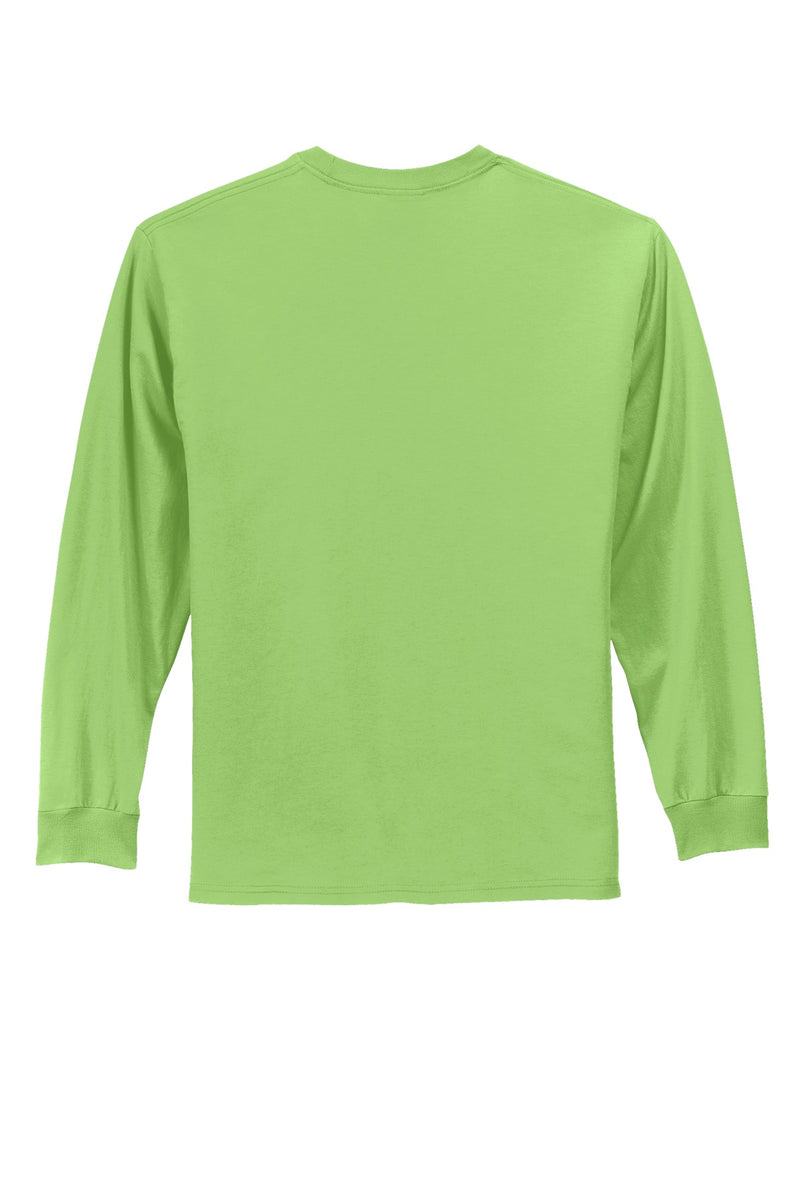 Port & Co Long Sleeve Essential Tee - Lime