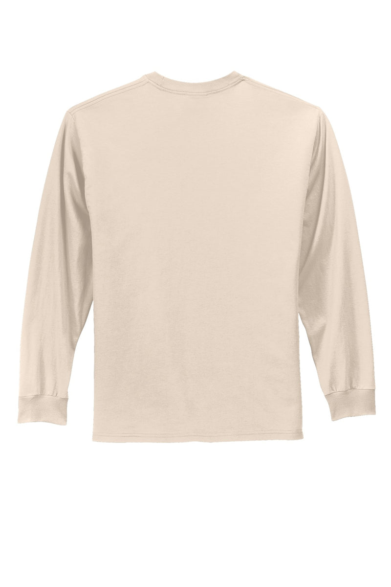 Port & Co Long Sleeve Essential Tee - Natural