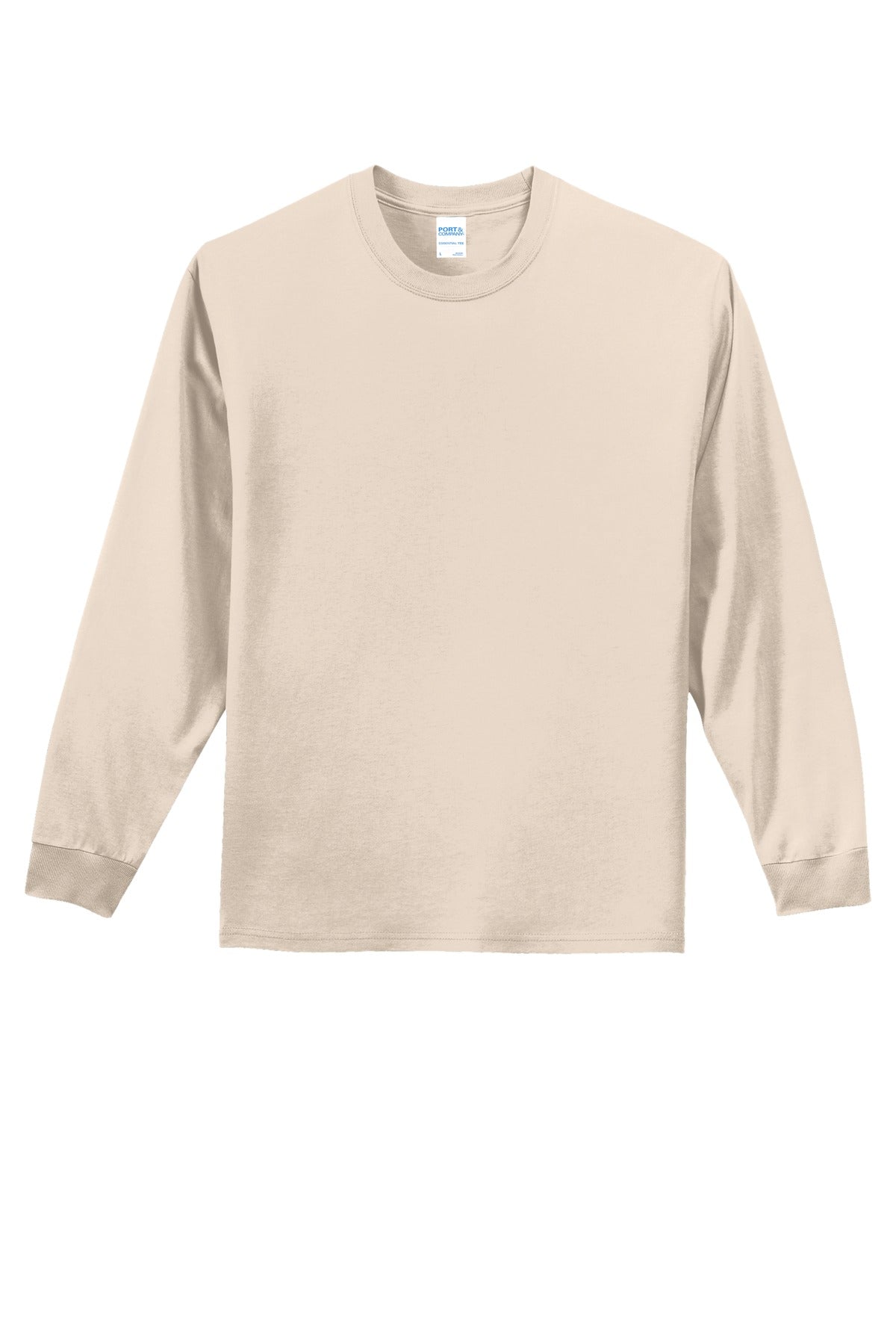 Port & Co Long Sleeve Essential Tee - Natural