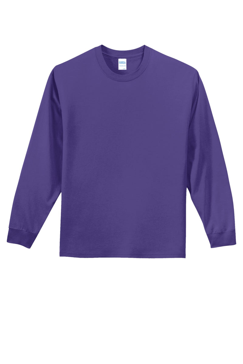 Port & Co Long Sleeve Essential Tee - Purple
