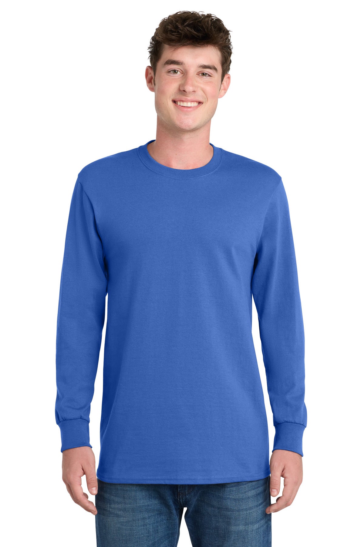 Port & Co Long Sleeve Essential Tee - Royal
