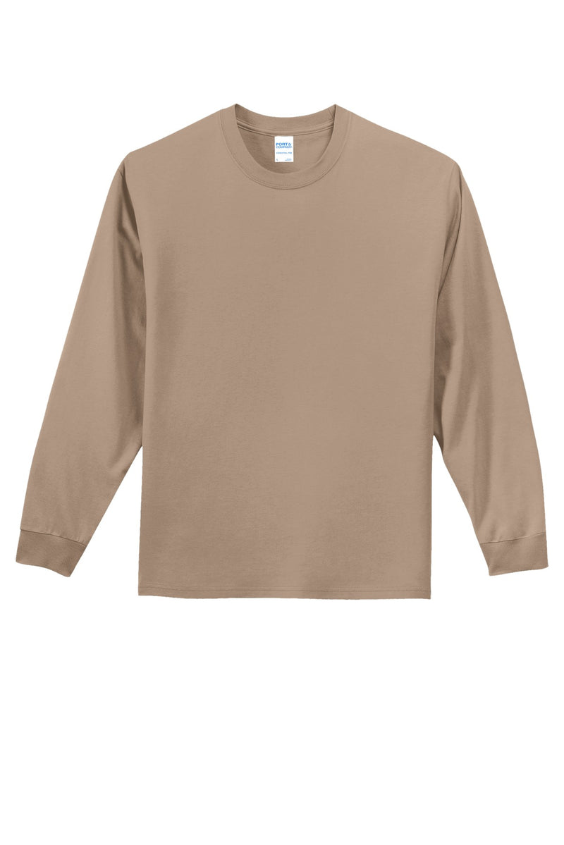 Port & Co Long Sleeve Essential Tee - Sand